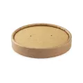Couvercle carton Kraft pour pots à soupe 12OZ (10B00)